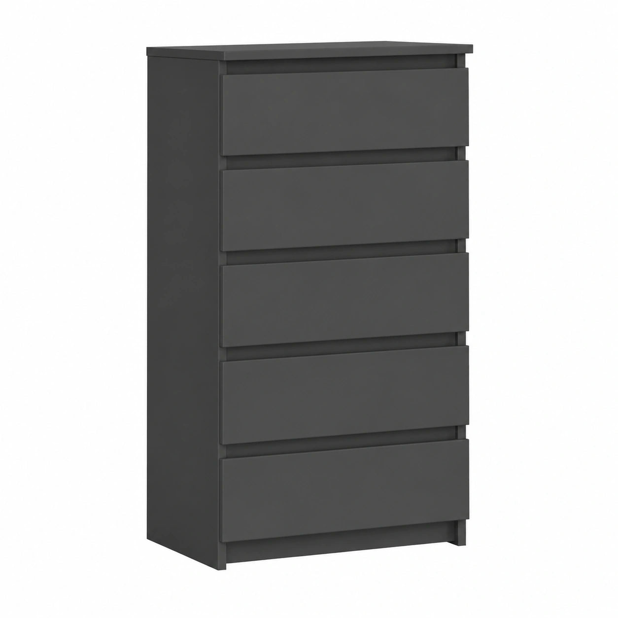 AKORD Kommode mit 6 Schubladen in Graphitgrau, 40 x 109 x 35 cm, ideal für Wohn- und Schlafzimmer