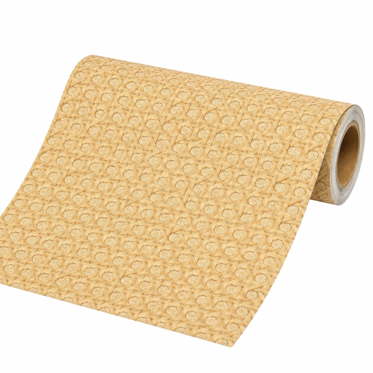 Livelynine Selbstklebende Tapete Rattanoptik Beige-Braun 40CMx5M für Schlafzimmer, Bad und Möbel im Boho-Landhausstil