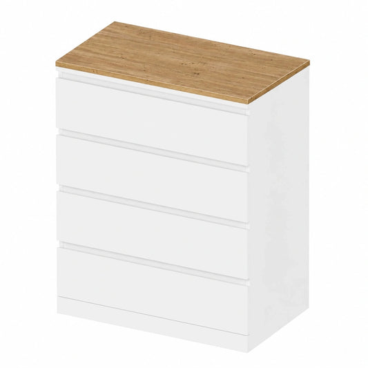 Artisan Eiche Holzplatte für Malm Kommode 80,4 x 48,2cm - Stilvolle Ablage