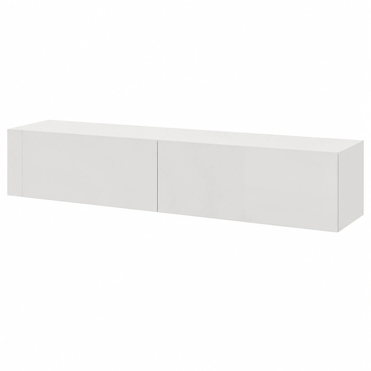 Weiße Garderobe Hängeschrank mit Klappe, 160 cm, Kompakt und Vielseitig
