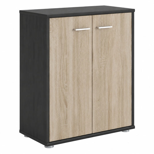 CARO-Möbel Sideboard Tommy in Grau/Eiche Sonoma mit 2 Türen und Einlegeboden